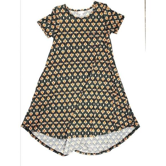 LuLaRoe Carly Dress Swing Black High Low XXS‎ - Picture 1 of 6